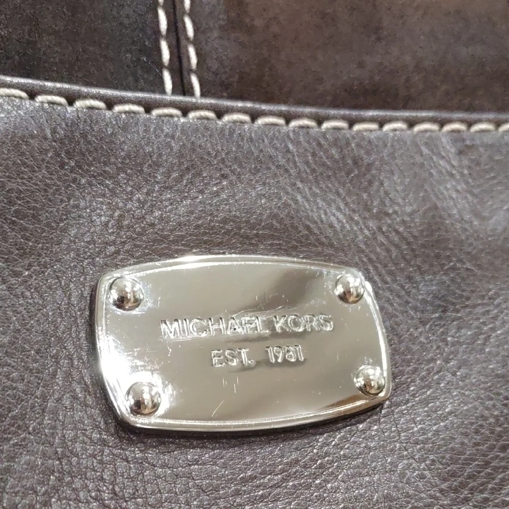 MICHAEL KORS Brown Studded Tote Bag - Picture 4 of 17